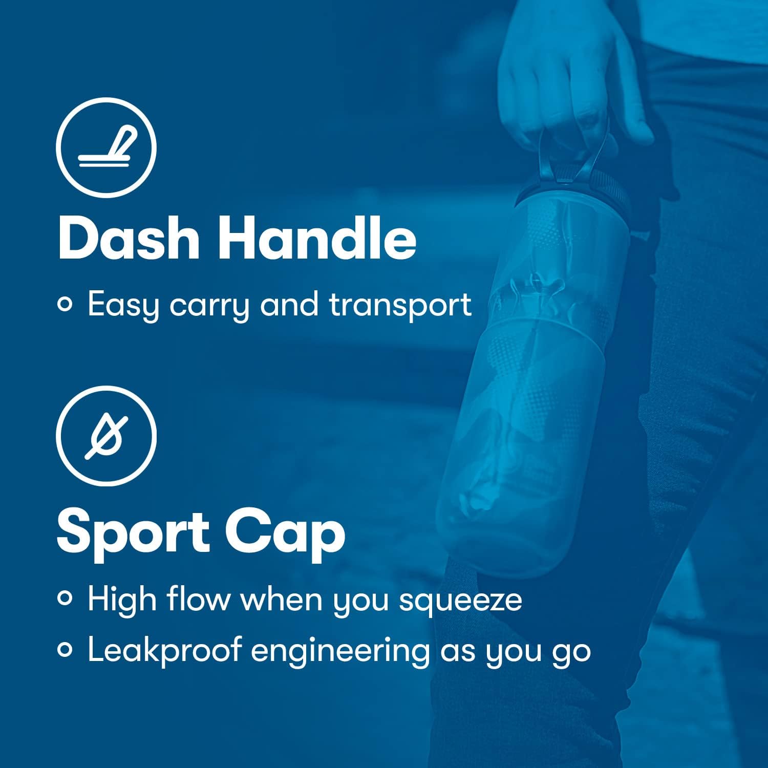 Polar Bottle Sport Insulated Water Bottle - Leak Proof Water Bottles Keep Water Cooler 2X Longer Than a Regular Reusable Water Bottle -BPA-Free, Sport & Bike Squeeze Bottle with Handle - Image 4