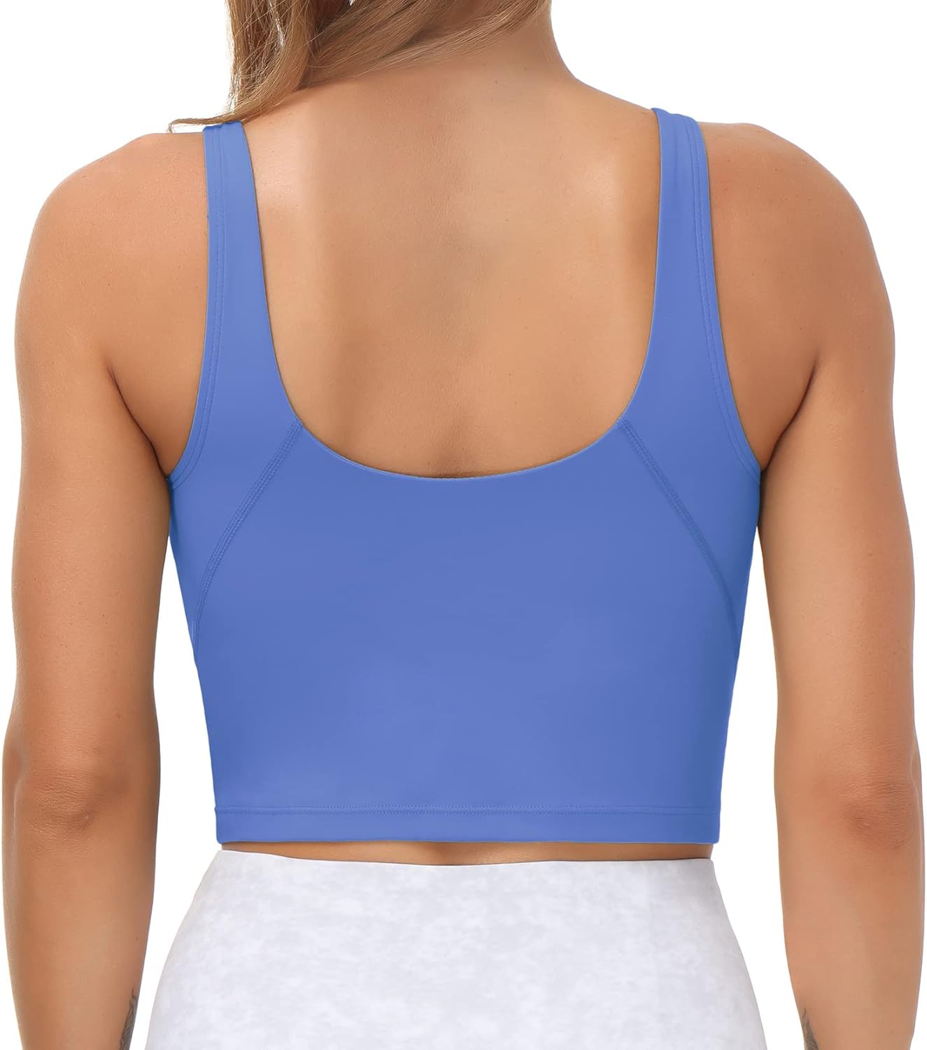 THE GYM PEOPLE Womens' Sports Bra Longline Wirefree Padded with Medium Support - Image 4