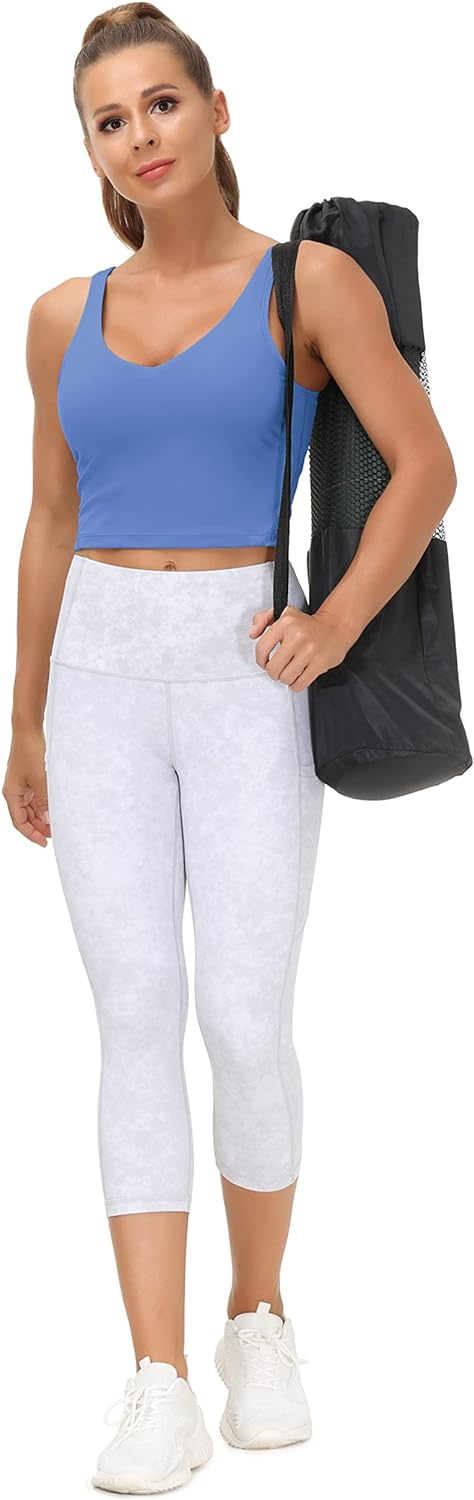 THE GYM PEOPLE Womens' Sports Bra Longline Wirefree Padded with Medium Support - Image 6