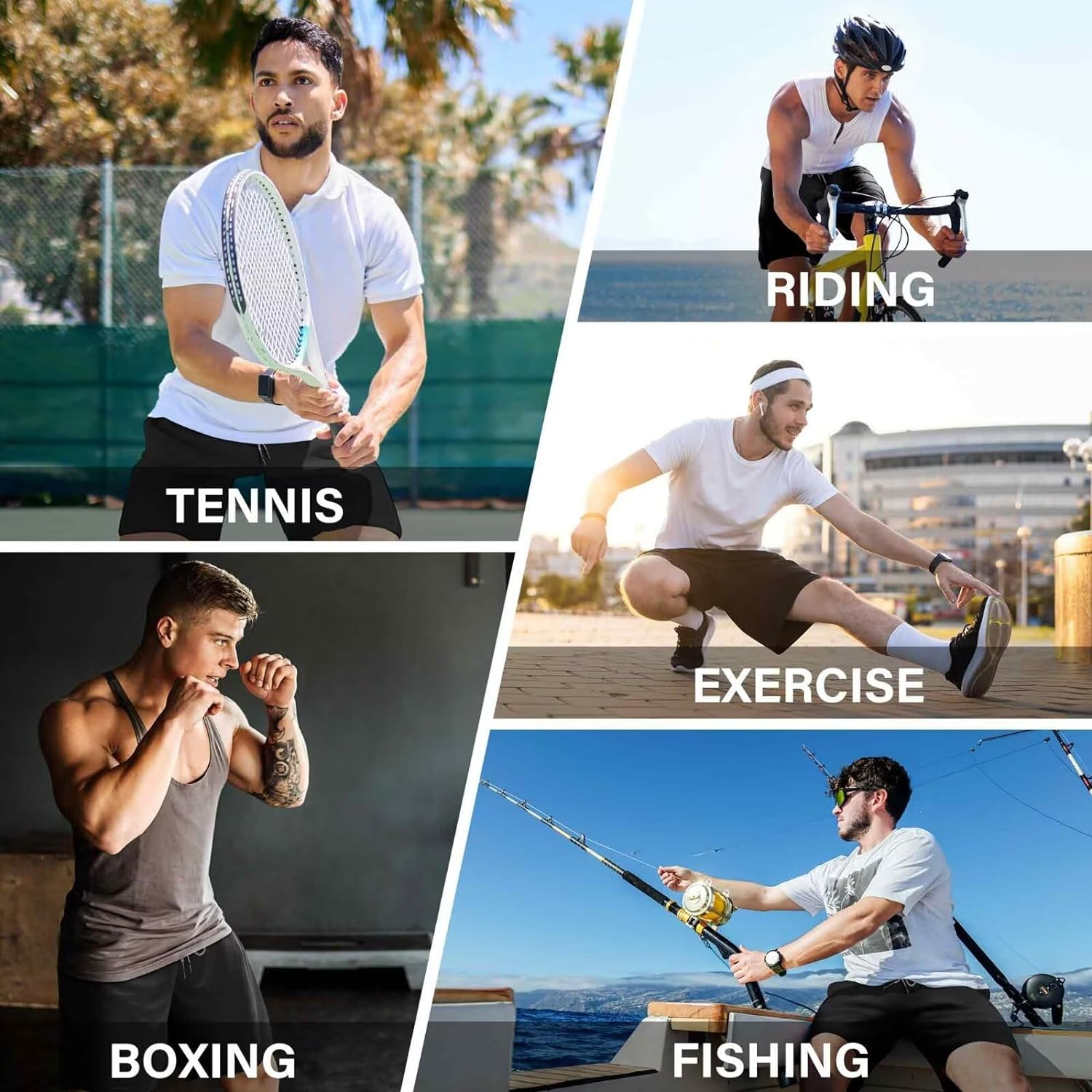 5 Pack Gym Shorts for Men 7 inch, Mens Athletic Running Shorts Dry Fit & Mesh Active Workout Shorts for Men with Pockets - Image 6