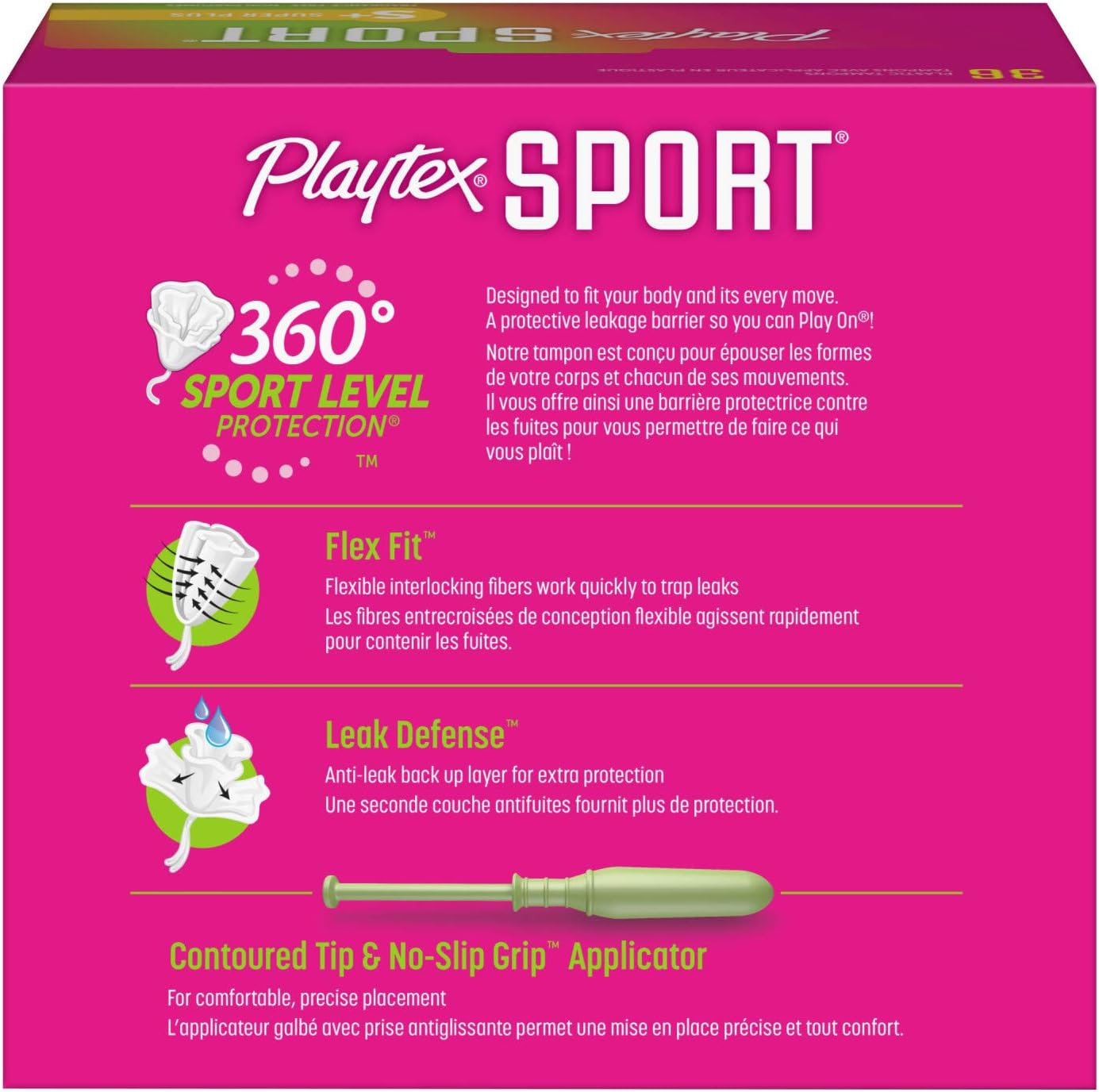 Playtex Sport Tampons, Super Plus Absorbency, Fragrance-Free - 36ct - Image 3