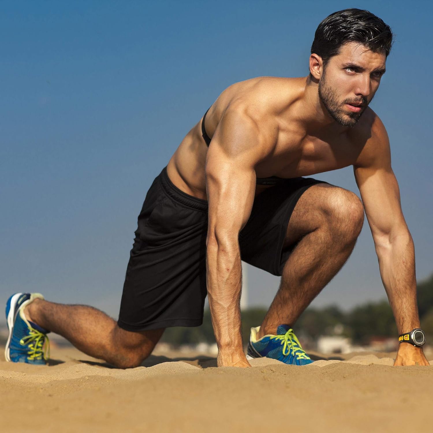 Men's Athletic Shorts with Pockets and Elastic Waistband Quick Dry Activewear Workout Shorts for Men - Image 2