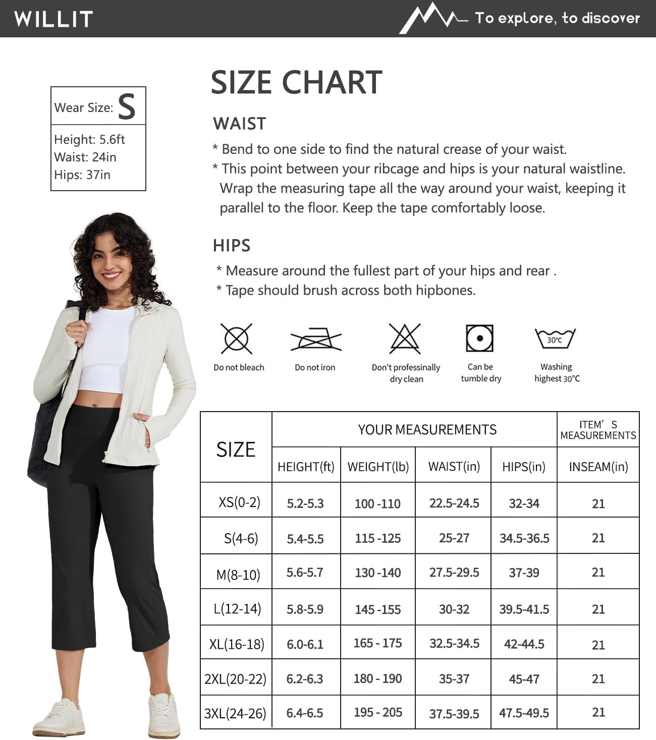 Willit Women's Yoga Capris Pants High Waist Leggings Crop Straight Leg Athletic Exercise Workout Capris 21" - Image 7