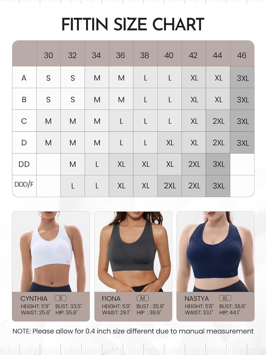 FITTIN Racerback Sports Bras for Women - Padded Seamless High Impact Support for Yoga Gym Workout Fitness - Image 5