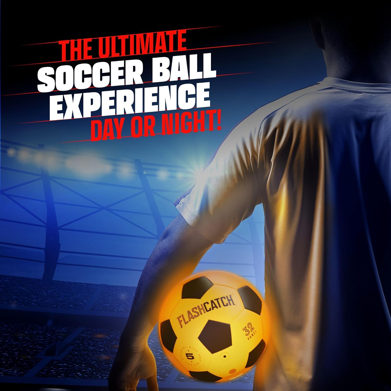 Light Up Soccer Ball - Glow in the Dark - NO 5 - Sports Gear Gifts for Boys & Girls 8-15+ Year Old - Kids, Teens Gift Ideas - Cool Boy Toys Ages 8 9 10 11 12 13 14 15 Glowing Night Activity - Image 6