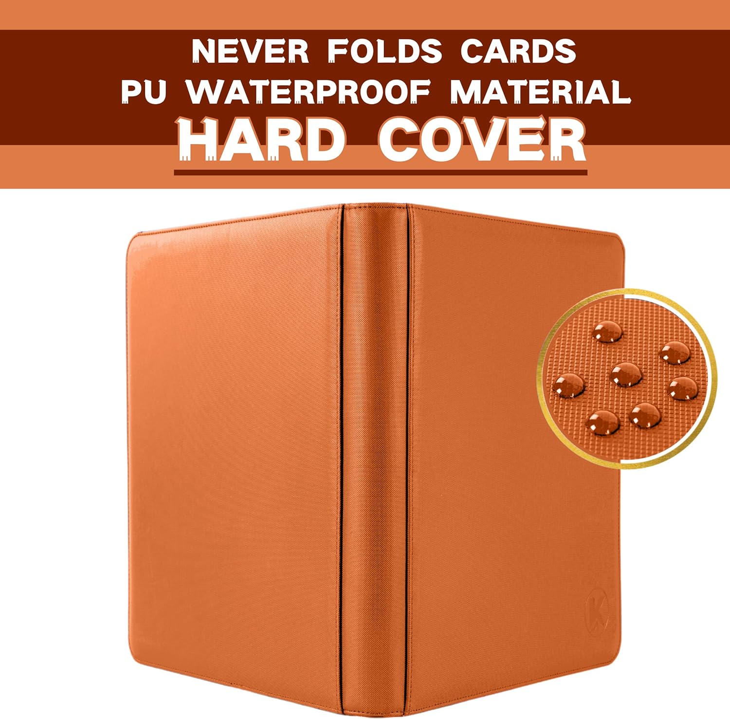 1000+ Pockets Trading Card Binder, 16-Pocket Card Ablum Compatible with MTG,Sports Cards & Other Standard Size Trading Card (ORANGE) - Image 3