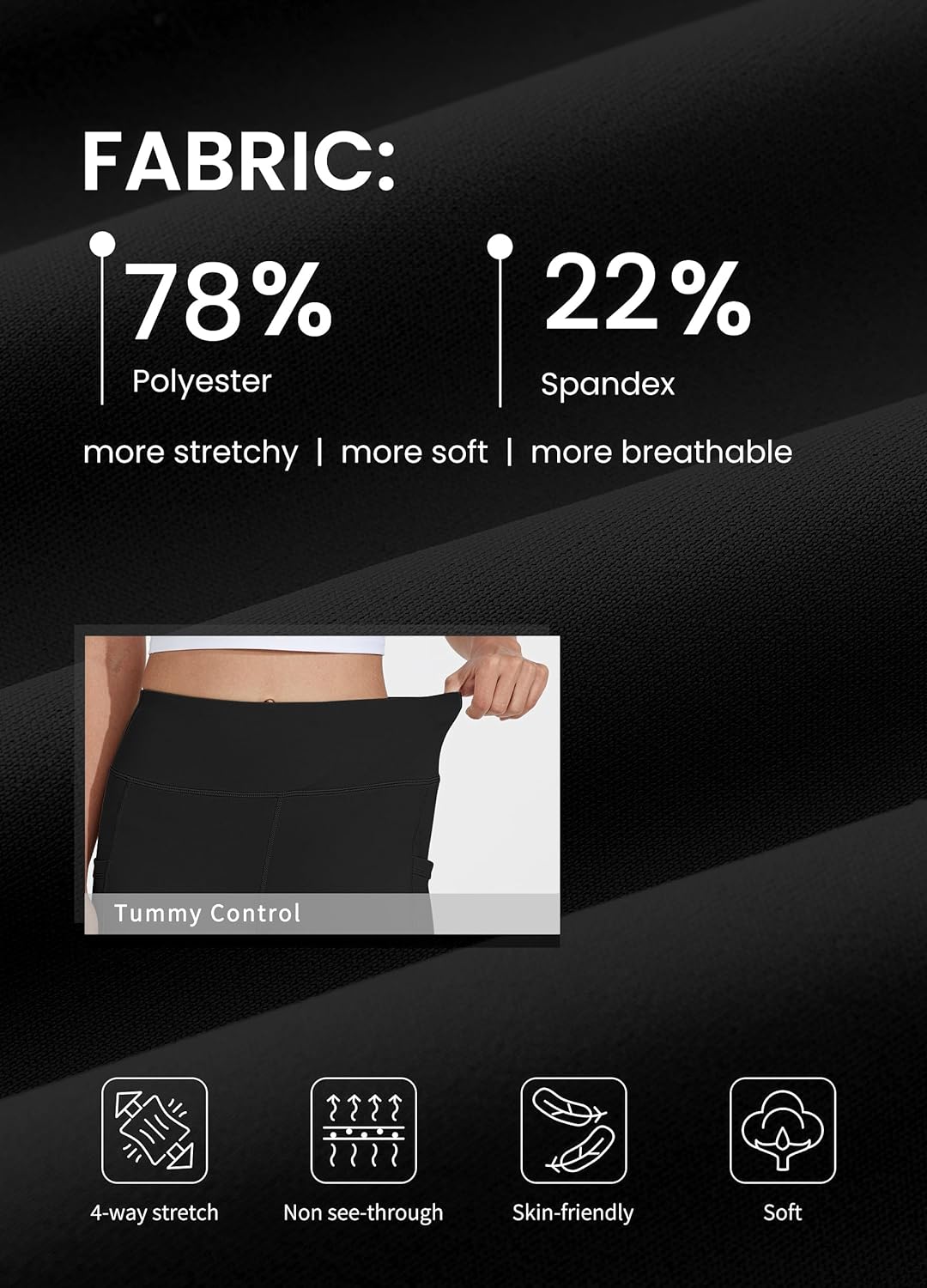 Willit Women's Yoga Capris Pants High Waist Leggings Crop Straight Leg Athletic Exercise Workout Capris 21" - Image 4