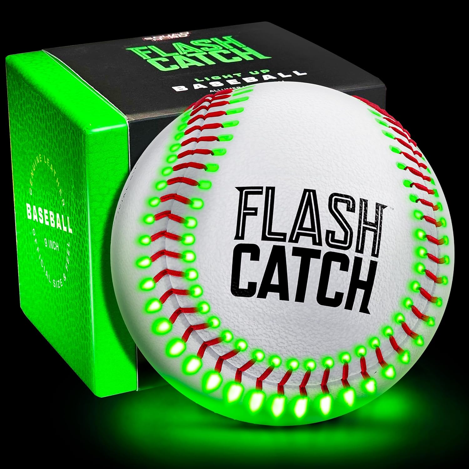 Light Up Baseball - Sports Gifts for Boys - Ball Accessories Gear Easter Gift Ideas for Teenage Boy - Glow in Dark Balls - Cool Toys Games for Teen Kids Players Age 8, 9, 10, 11, 12, 13, 14 Year Old