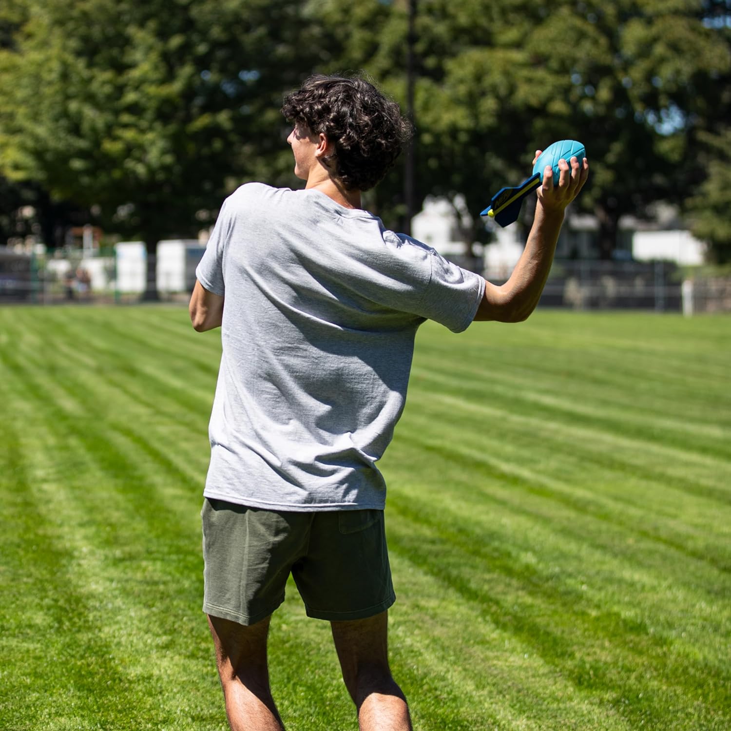 NERF Neon Vortex Aero Howler Foam Football - NERF Soft Vortex Football for Long-Distance Throws - Perfect for Pool + Beach Football - Kids Aero Howler Whistle Vortex Foam Ball - Neon - Image 9