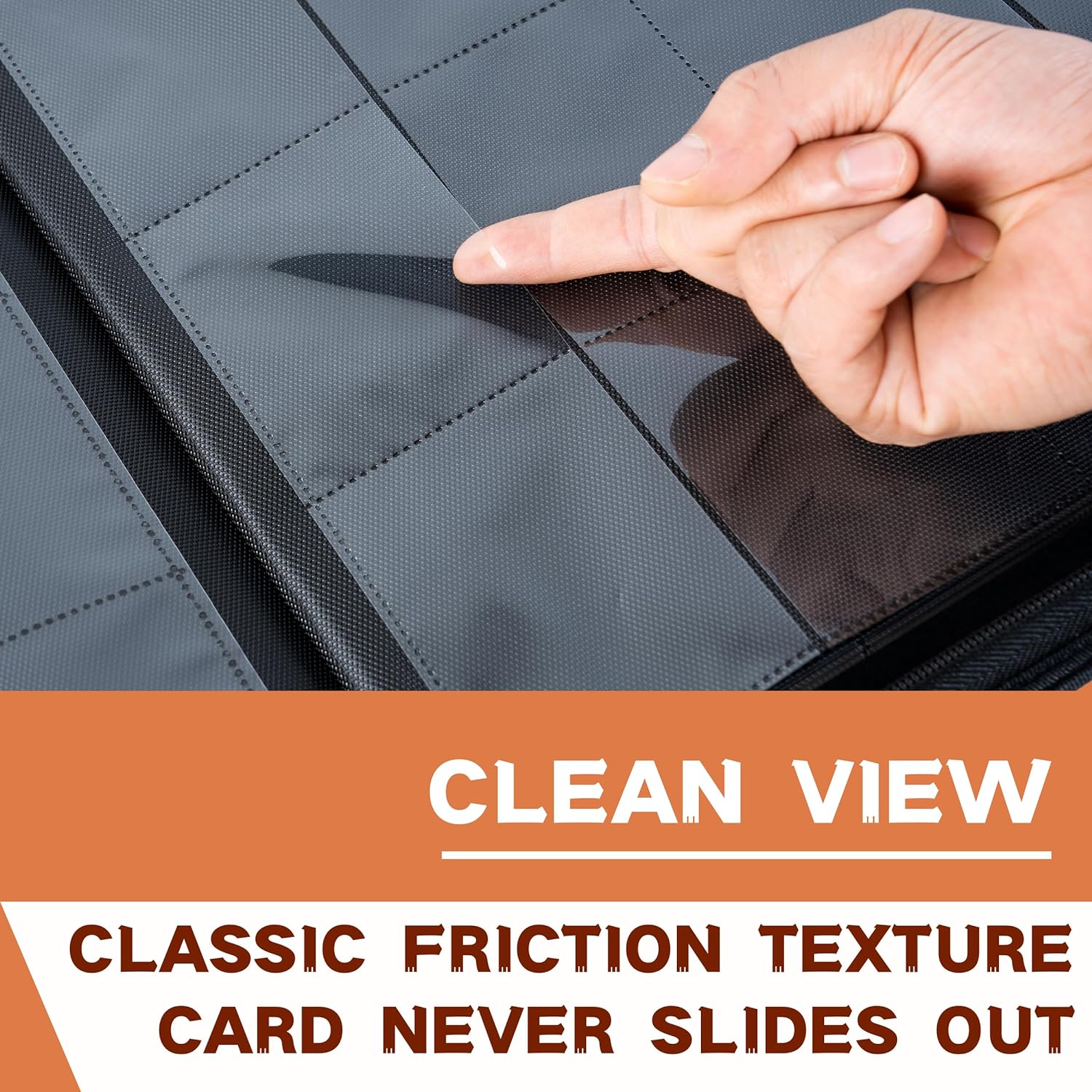 1000+ Pockets Trading Card Binder, 16-Pocket Card Ablum Compatible with MTG,Sports Cards & Other Standard Size Trading Card (ORANGE) - Image 4